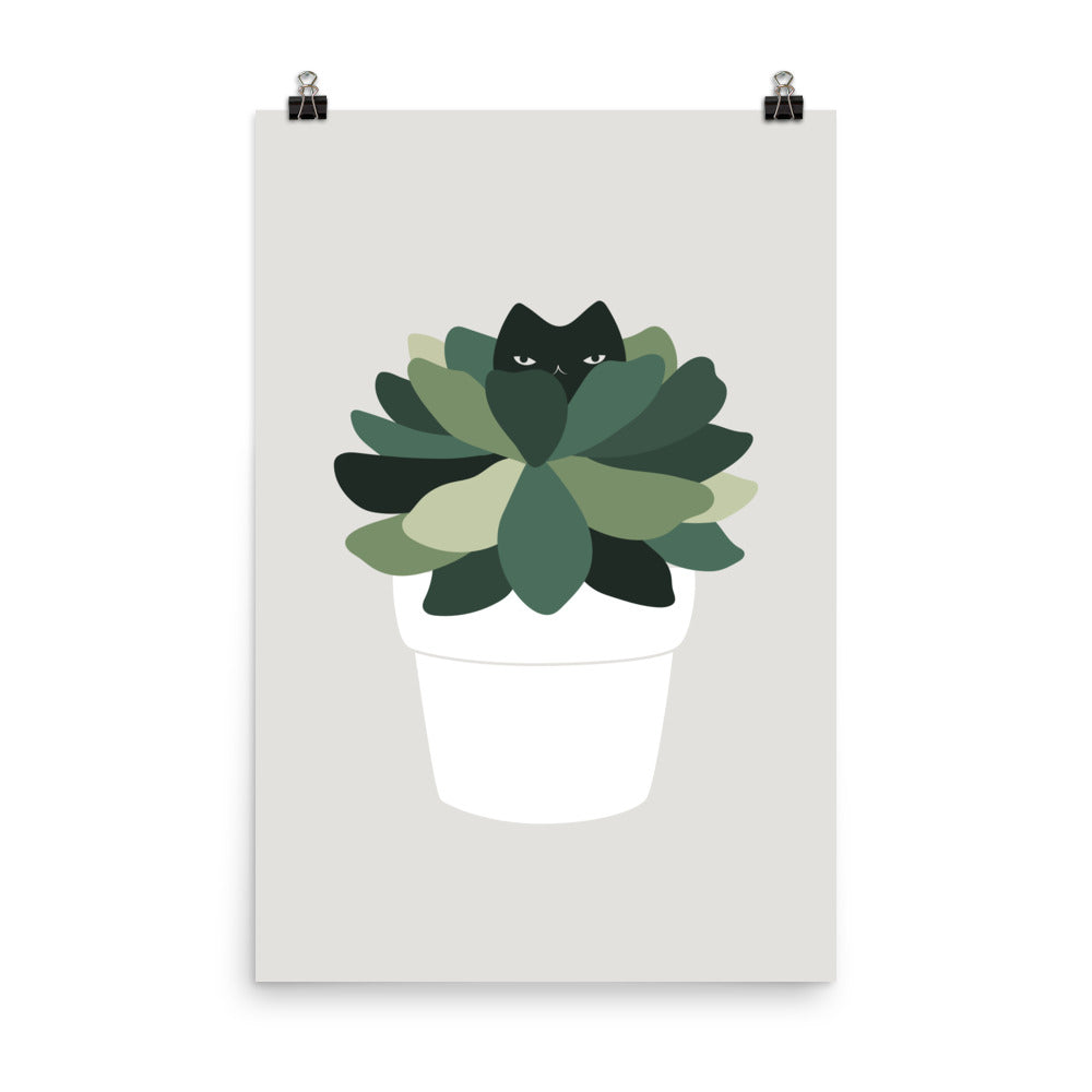 Cat and Plant 46 - Art print