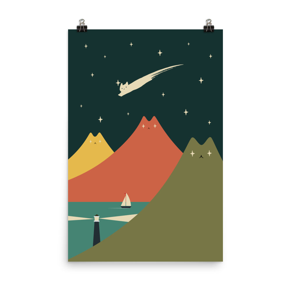 Cat Landscape 130 - Art print