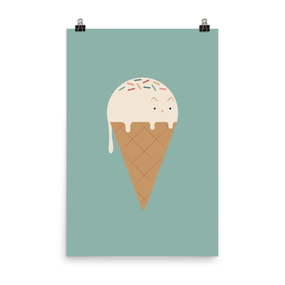 Ice cream cat - Art print