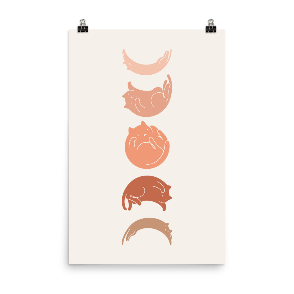 Cat Landscape 142B: The Moon - Art print