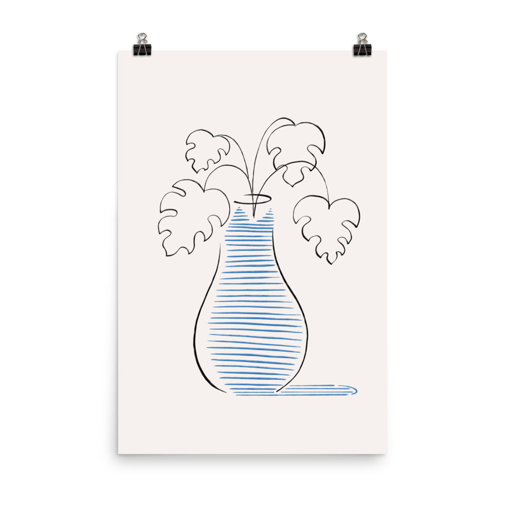 Cat and Plant 55 - Art print