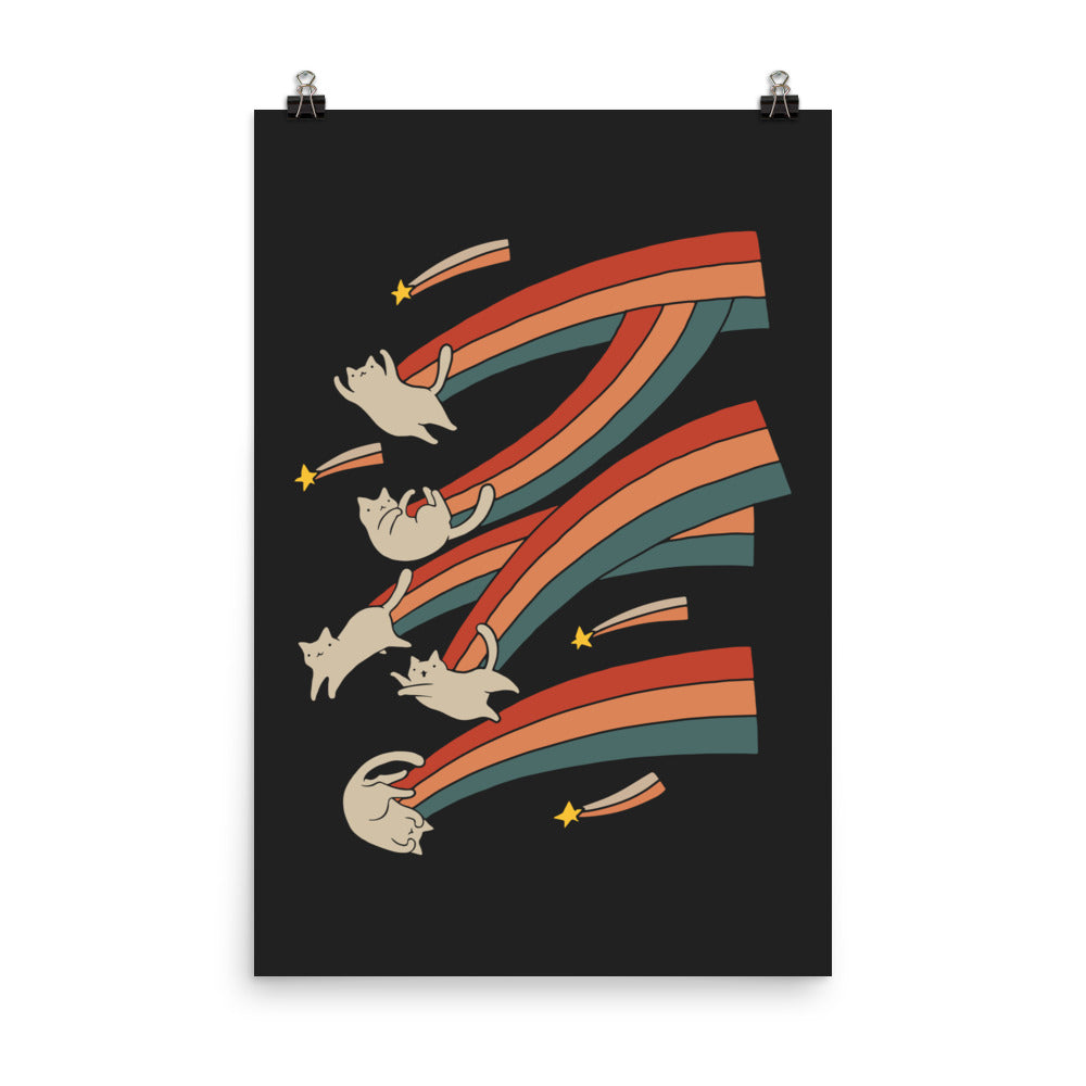 Cat Landscape 164: The Shooting Stars - Art print