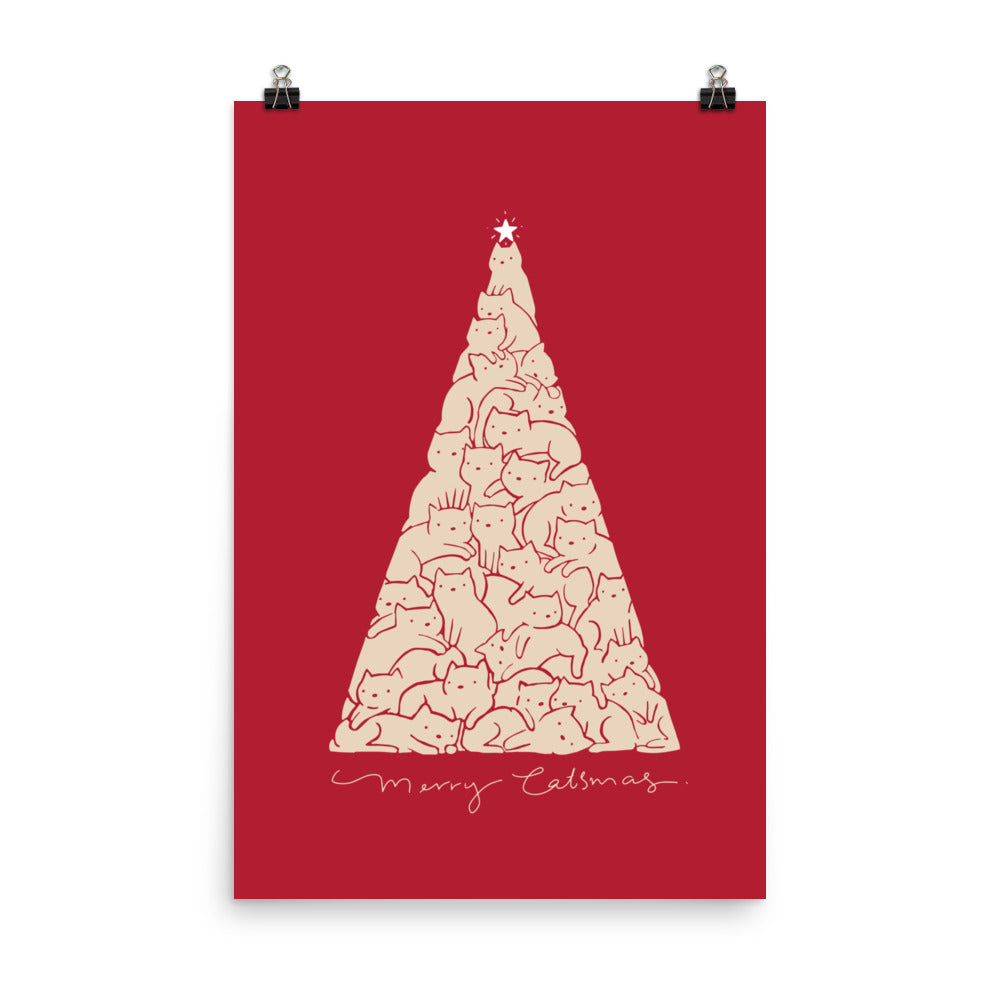 Cat Landscape 169: Merry Catsmas - Art print