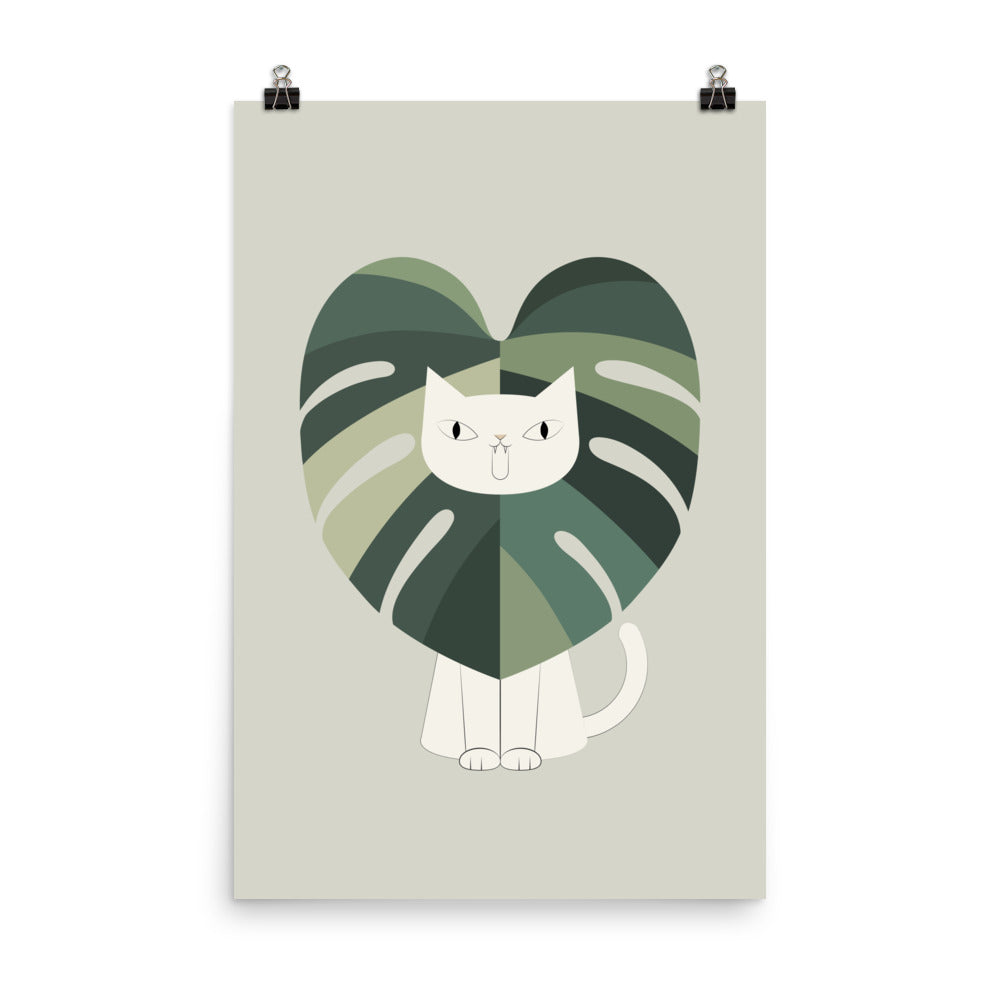 Cat and Plant 62: Roar! - Art print