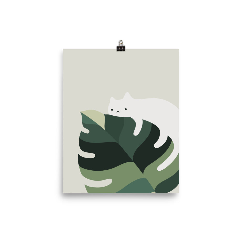 Cat and Plant 12A - Art print