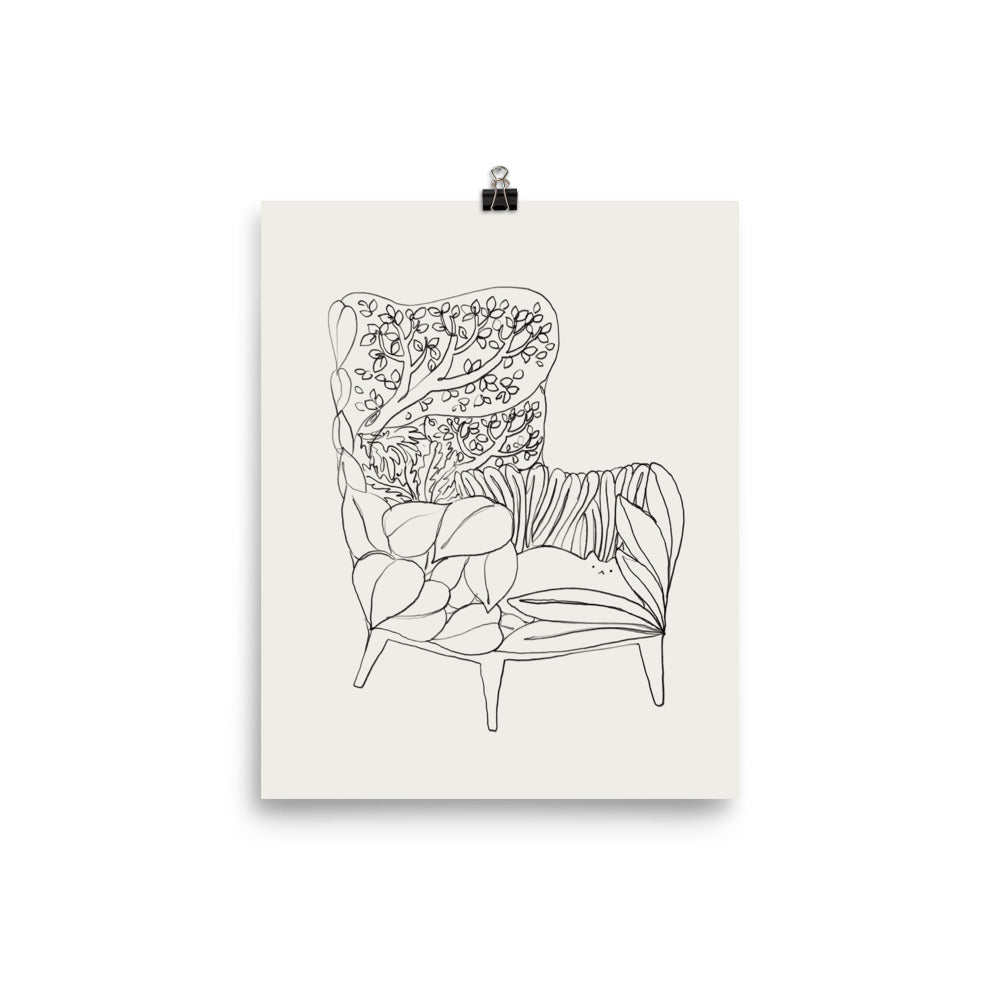 Cat and Plant 19 - Art print