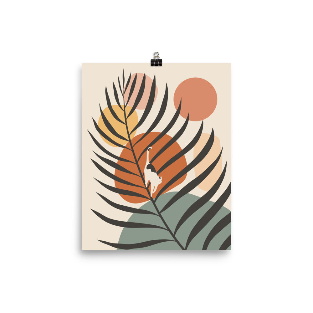 Cat and Plant 32 - Art print