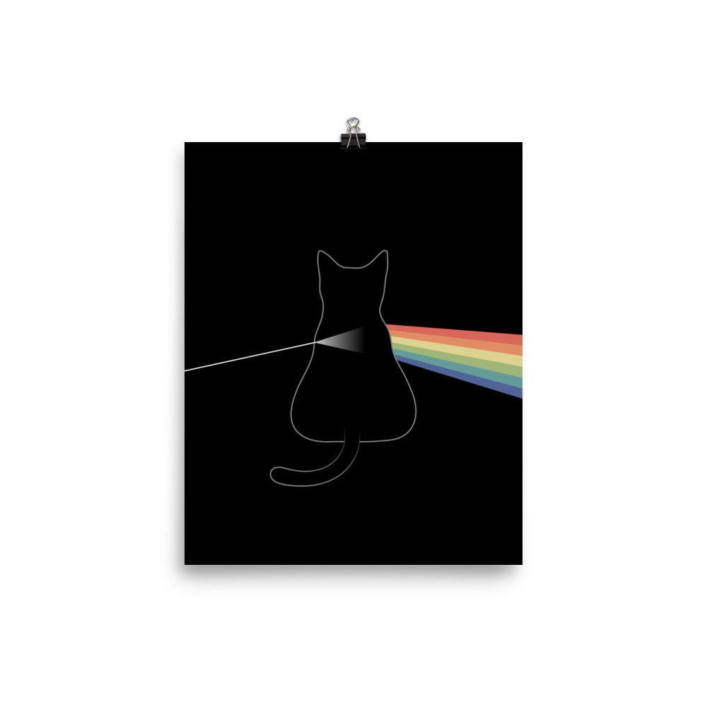 Life is more colourful with cat - Art print