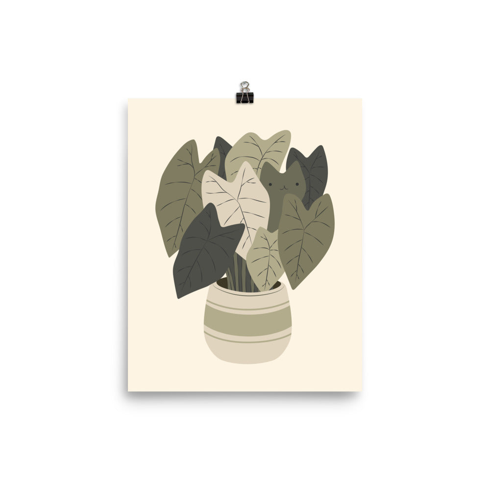 Cat and Plant 44 - Art print