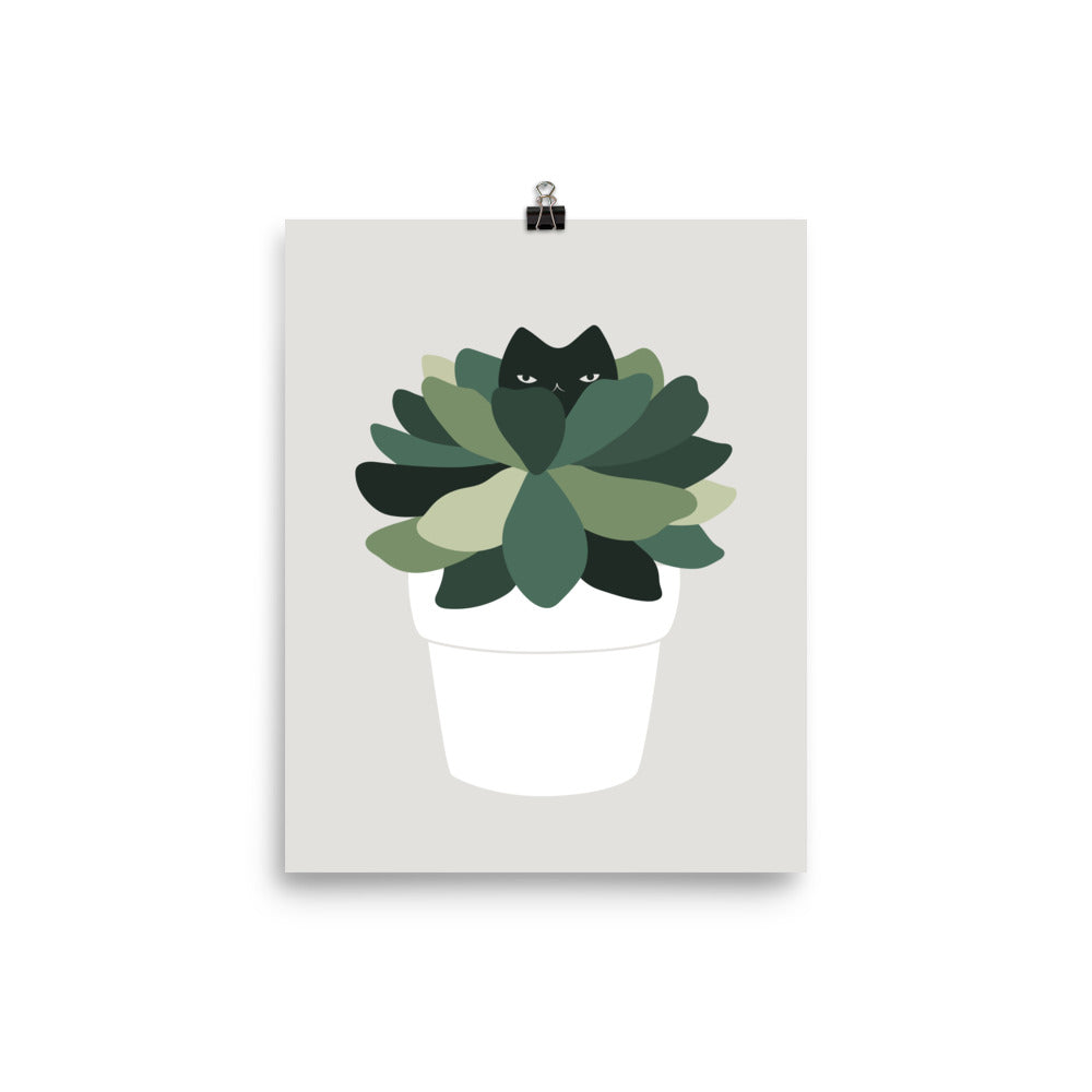 Cat and Plant 46 - Art print