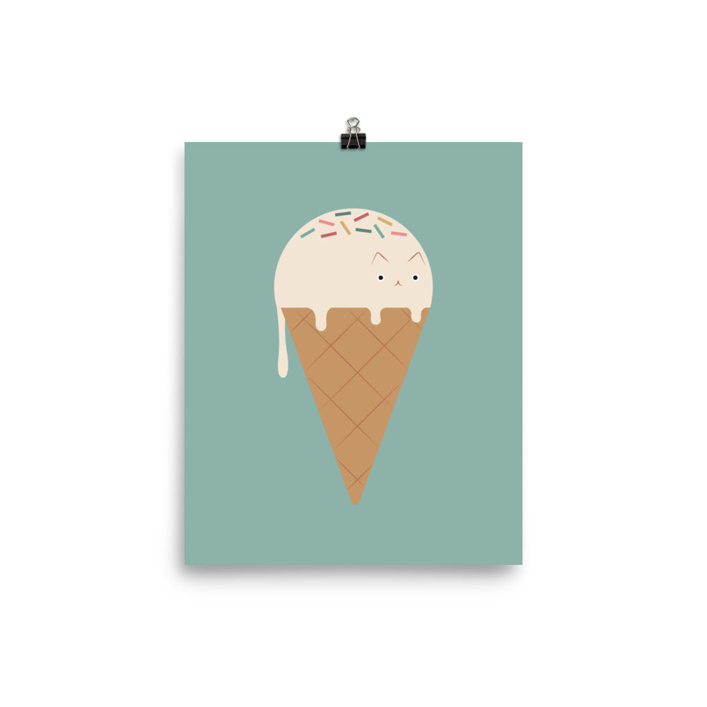 Ice cream cat - Art print