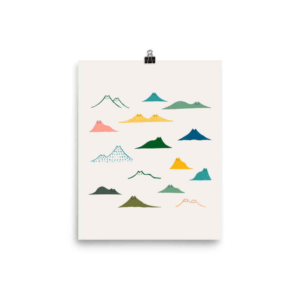 Cat Landscape 140: Many Meowtains - Art print