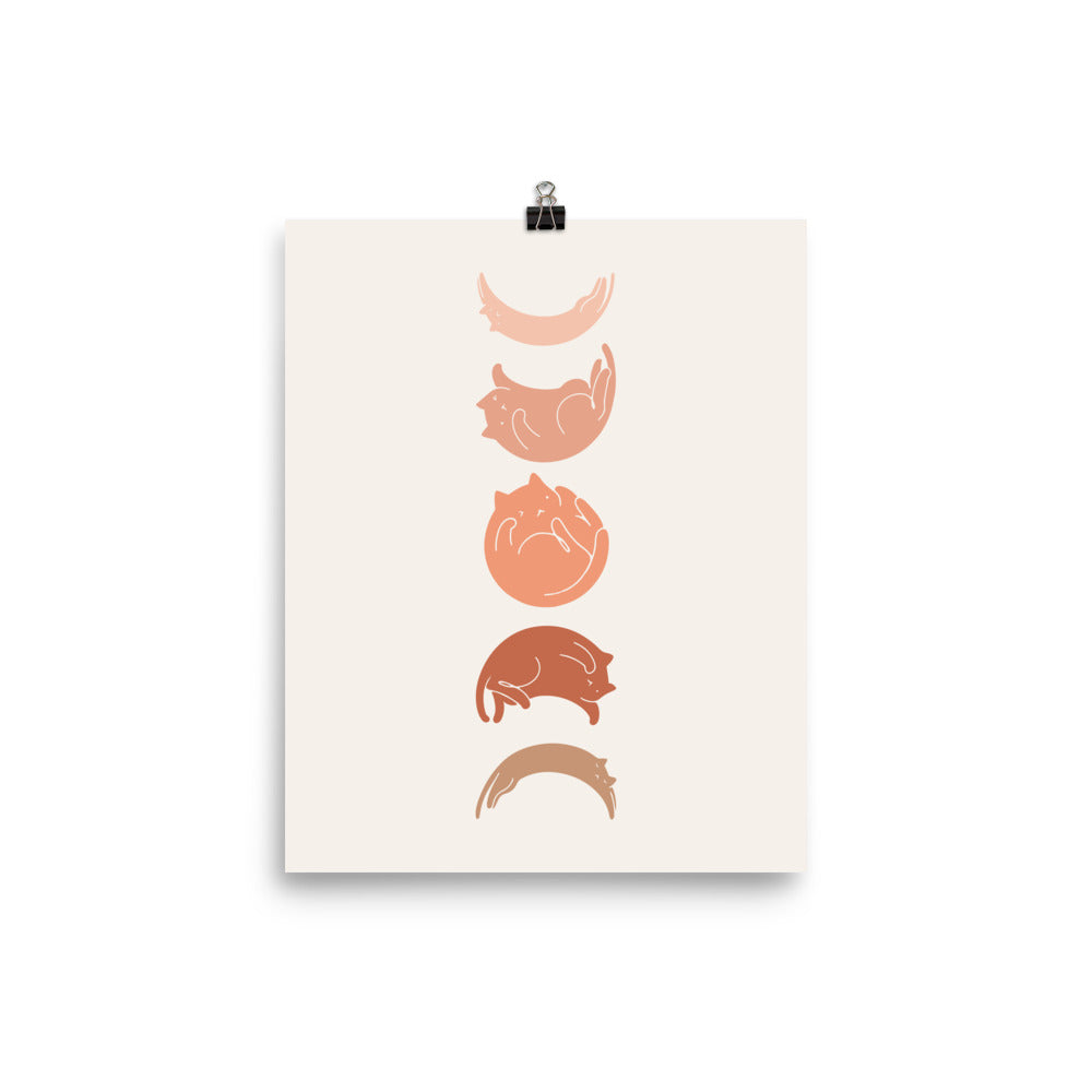 Cat Landscape 142B: The Moon - Art print