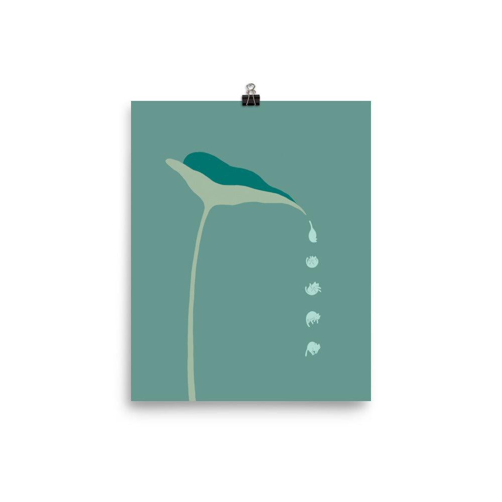 Cat and Plant 54 - Art print