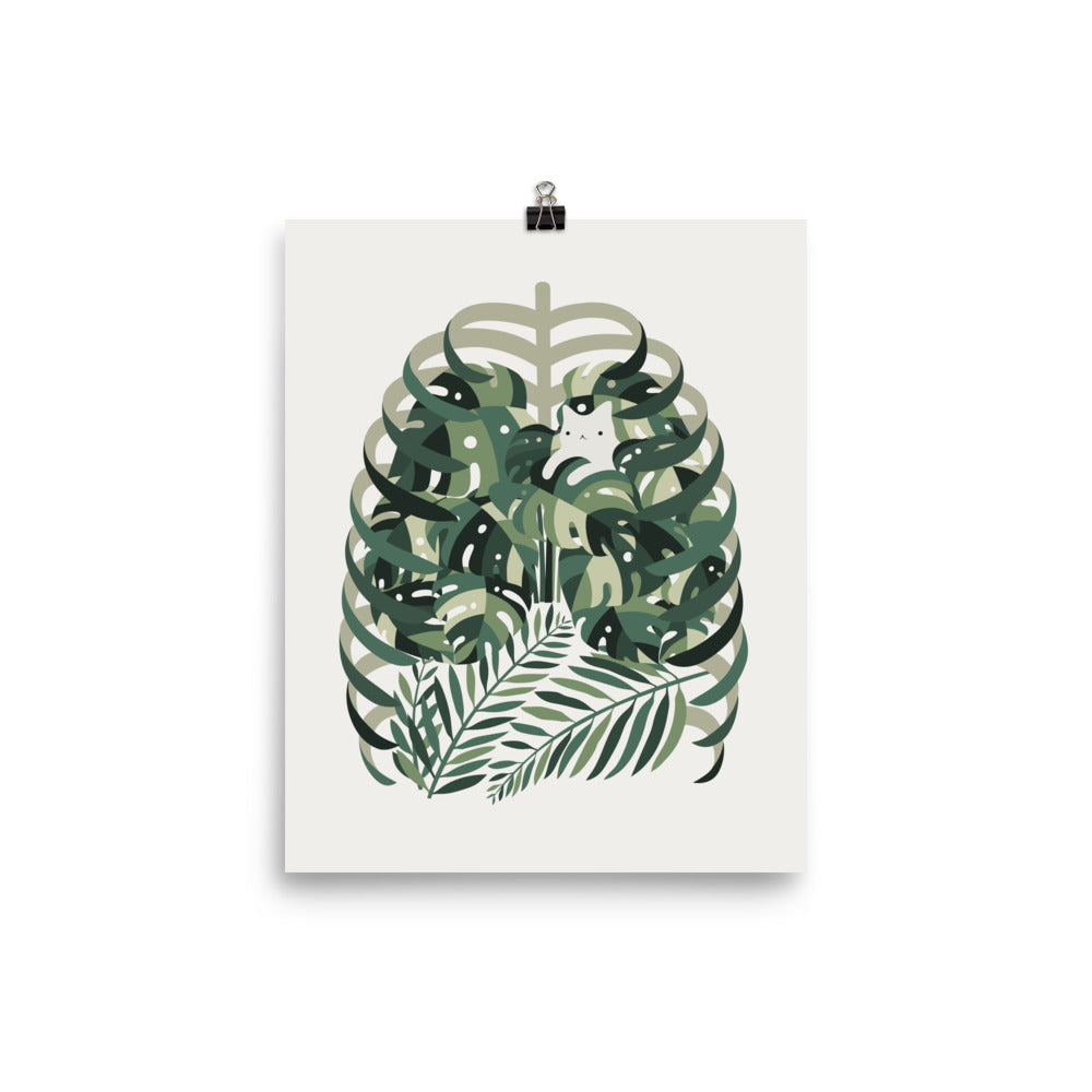 Cat and Plant 56 - Art print