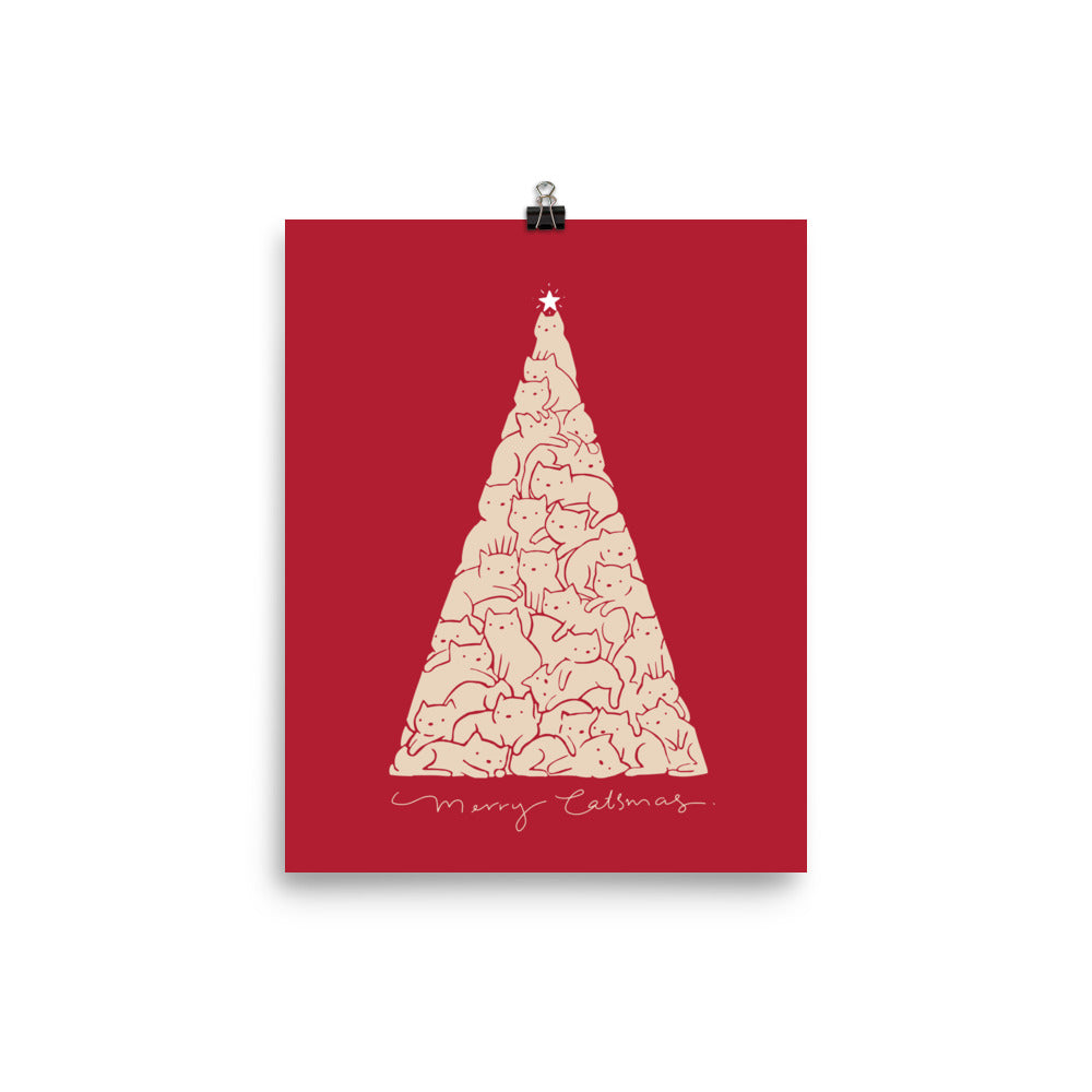 Cat Landscape 169: Merry Catsmas - Art print