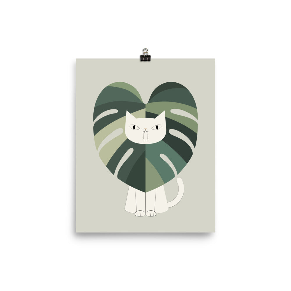 Cat and Plant 62: Roar! - Art print