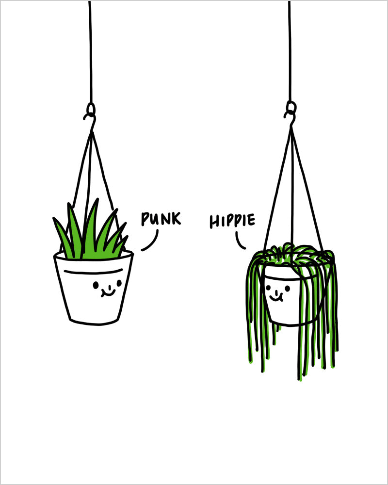 Hippie and Punk 2 - Art print