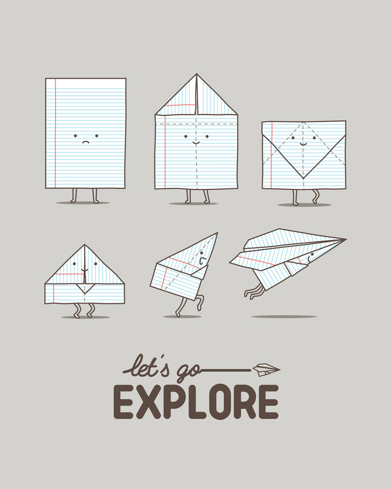 Let's go explore - Art print