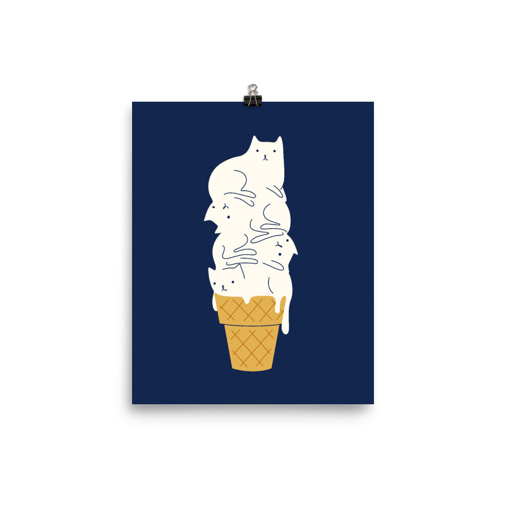 Cats Ice Cream - Art print