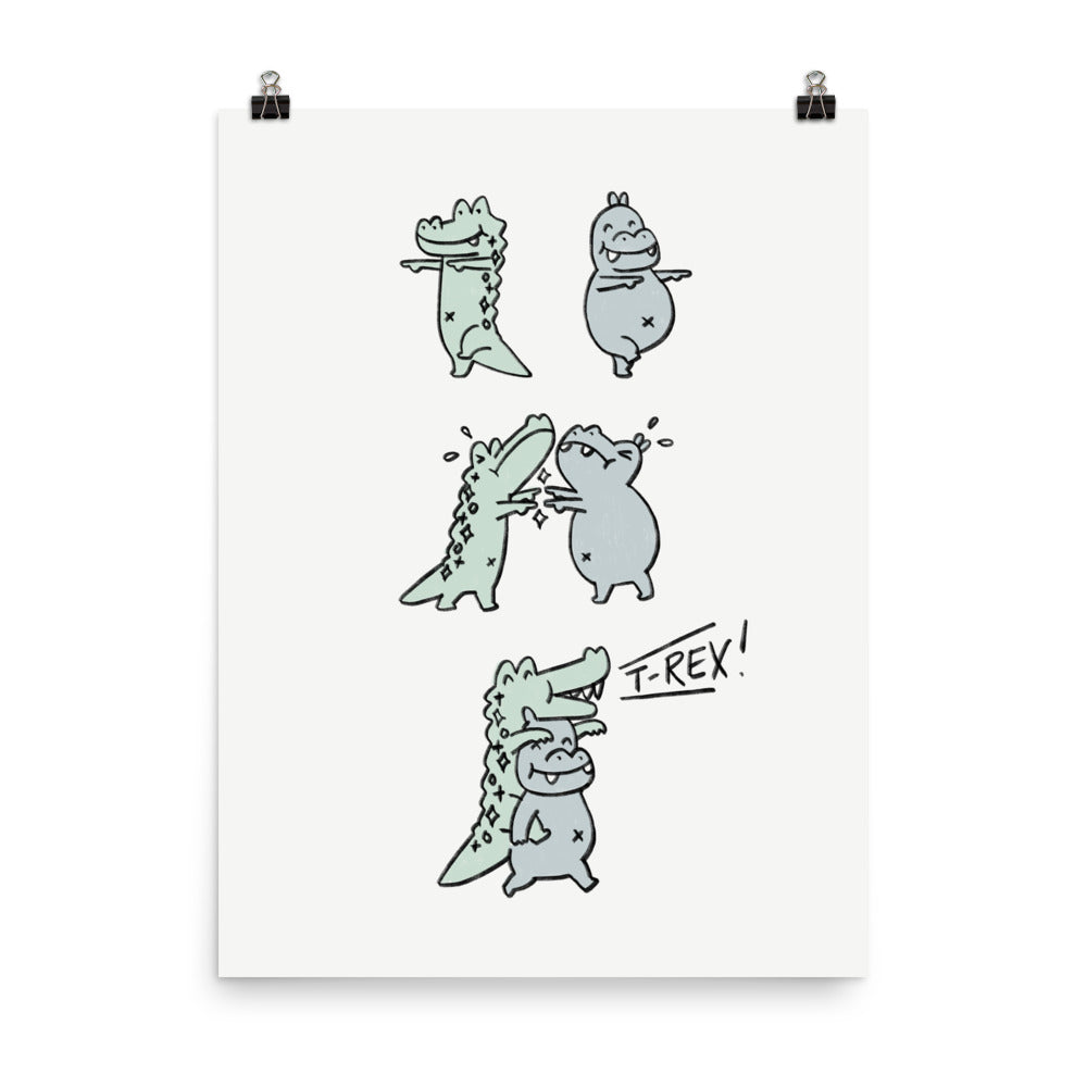 Mr Croc and Friends: T-Rex - Art Print