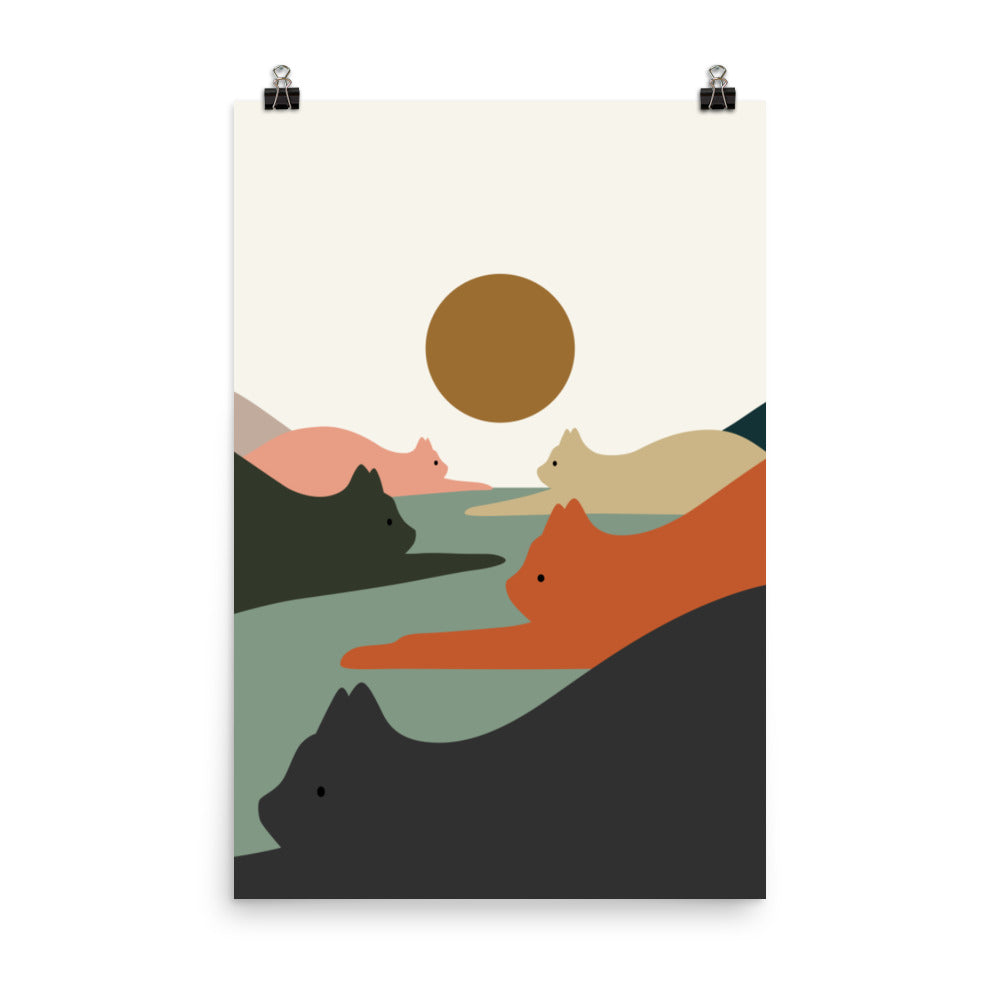 Cat Landscape 93 - Art print