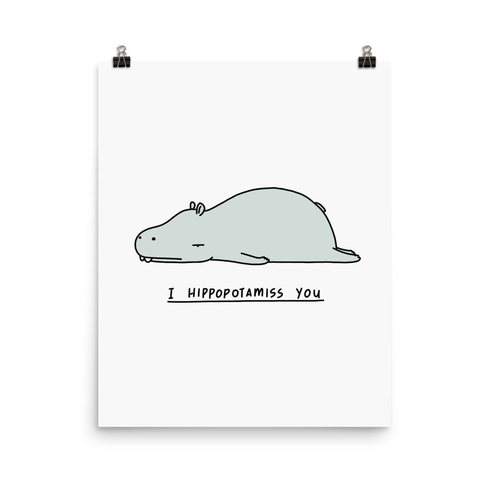 Moody Animals: Hippopotamus - Art print