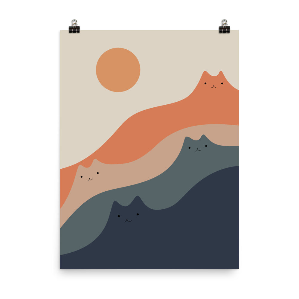 Cat Landscape 90 - Art print