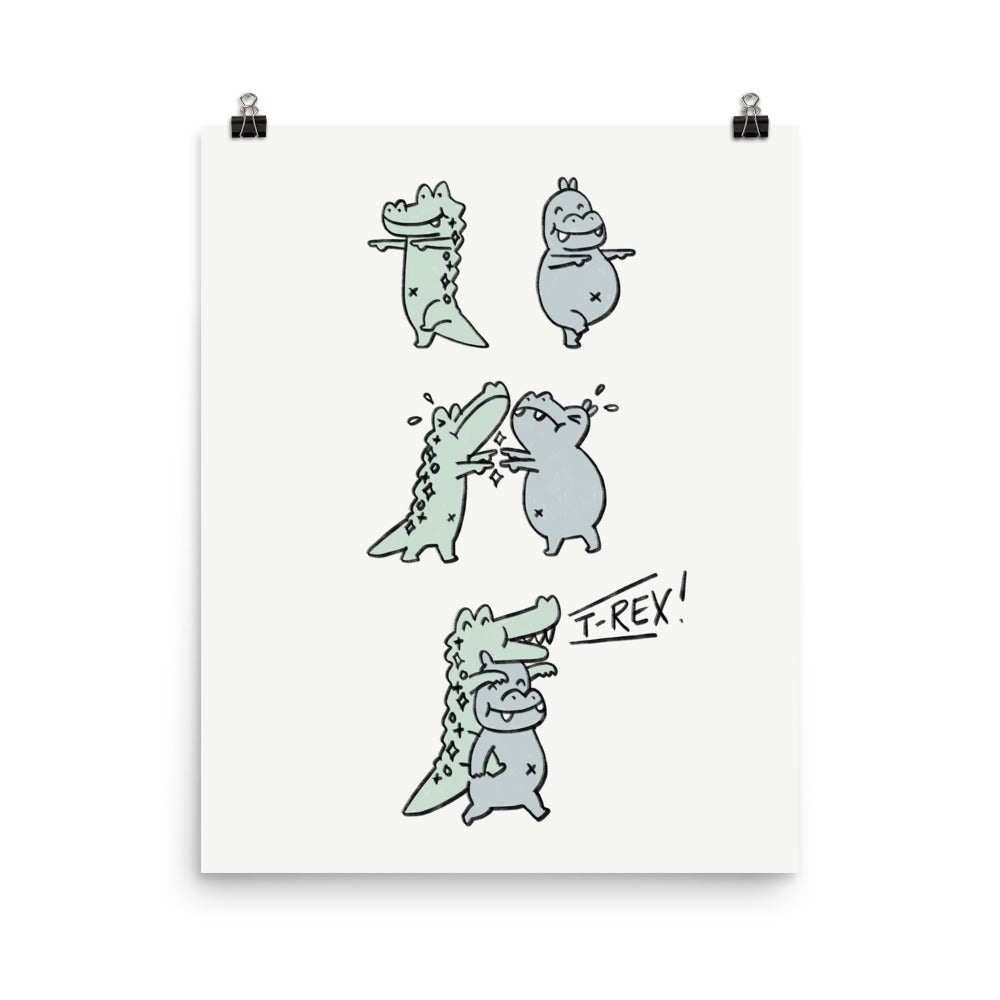 Mr Croc and Friends: T-Rex - Art Print