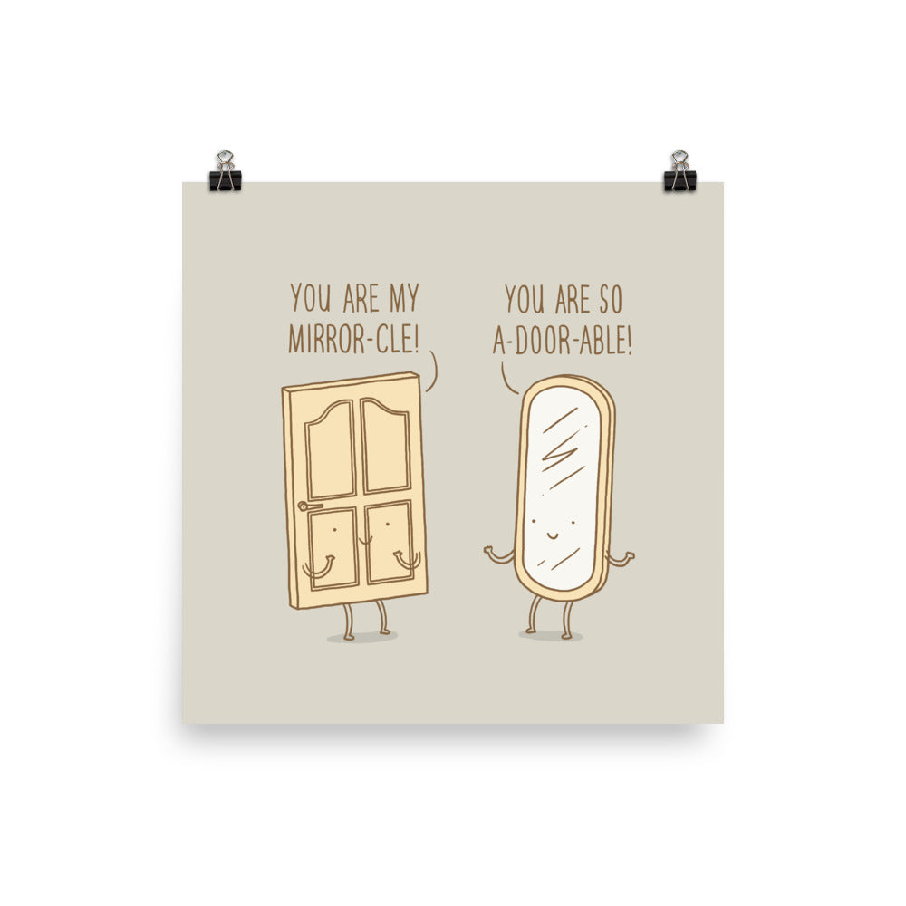 Door and Mirror - Art print