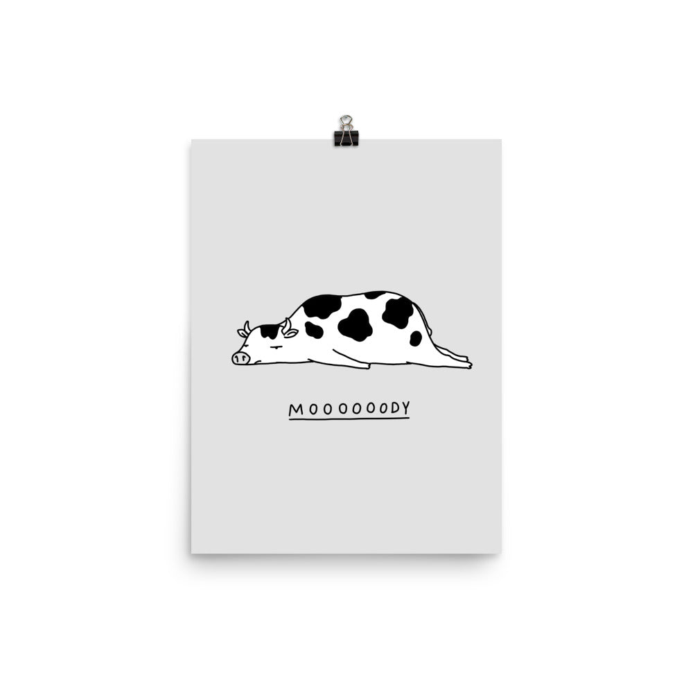 Moody Animals: Cow - Art print