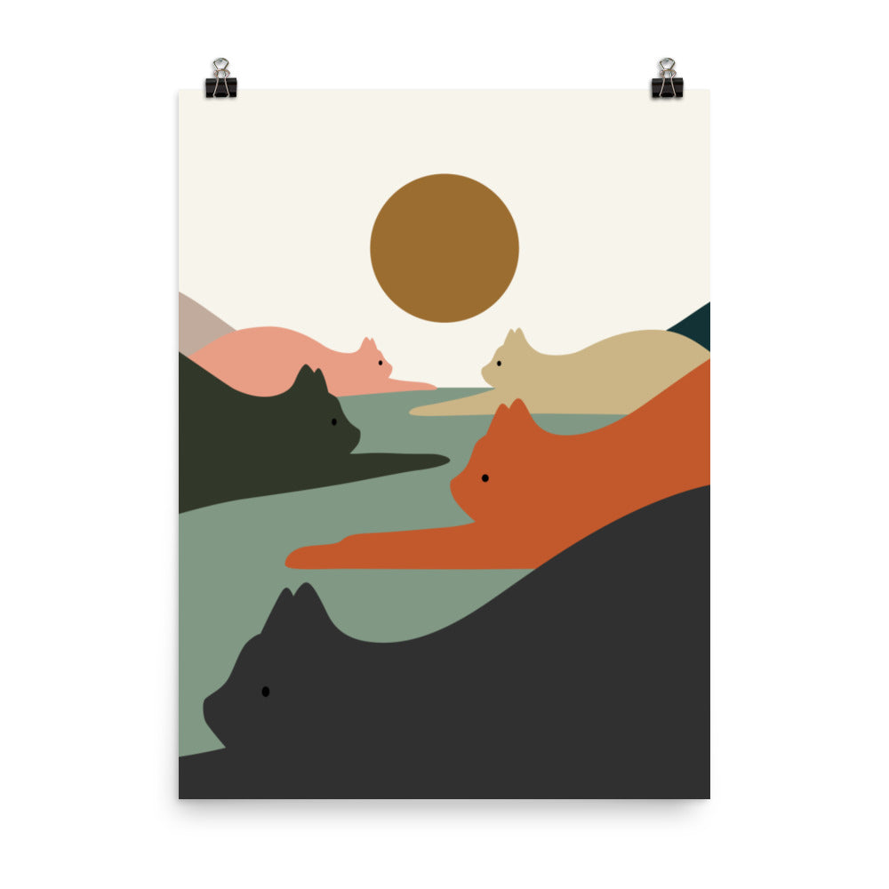 Cat Landscape 93 - Art print