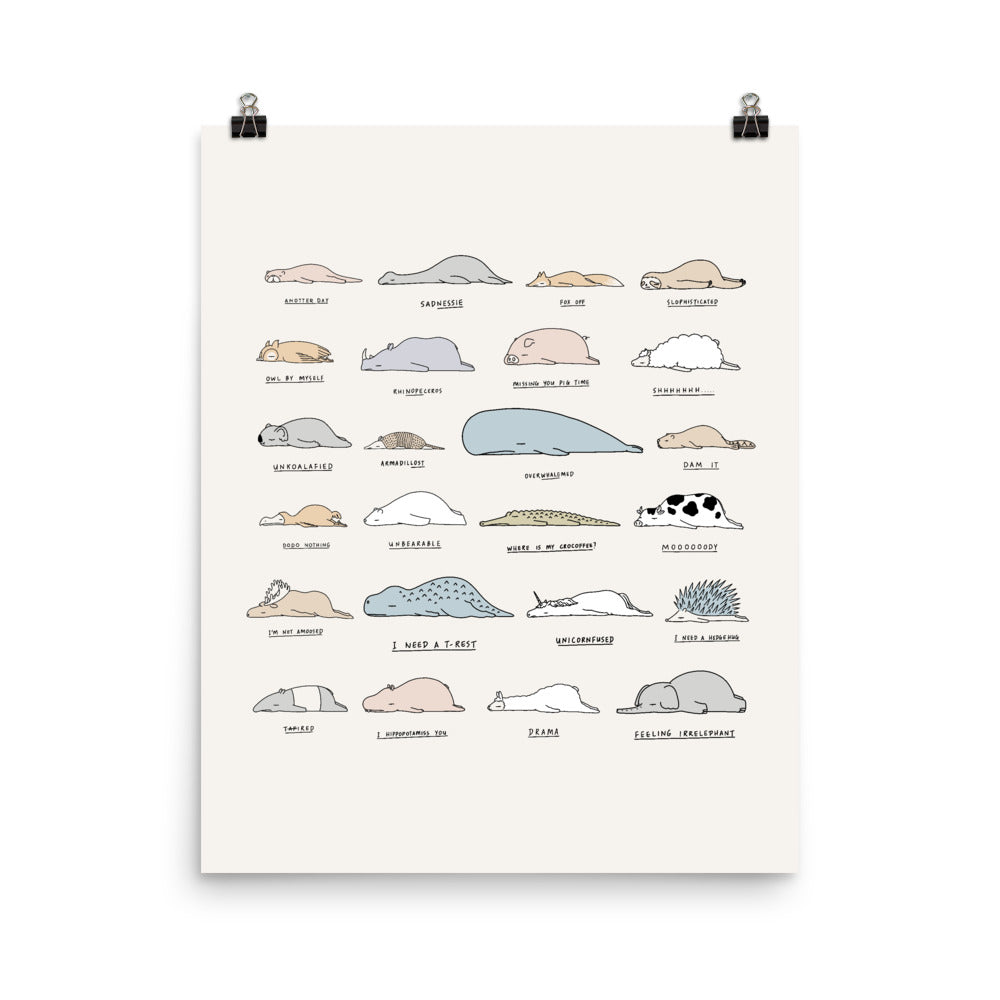 Moody Animals batch 1 - Art print