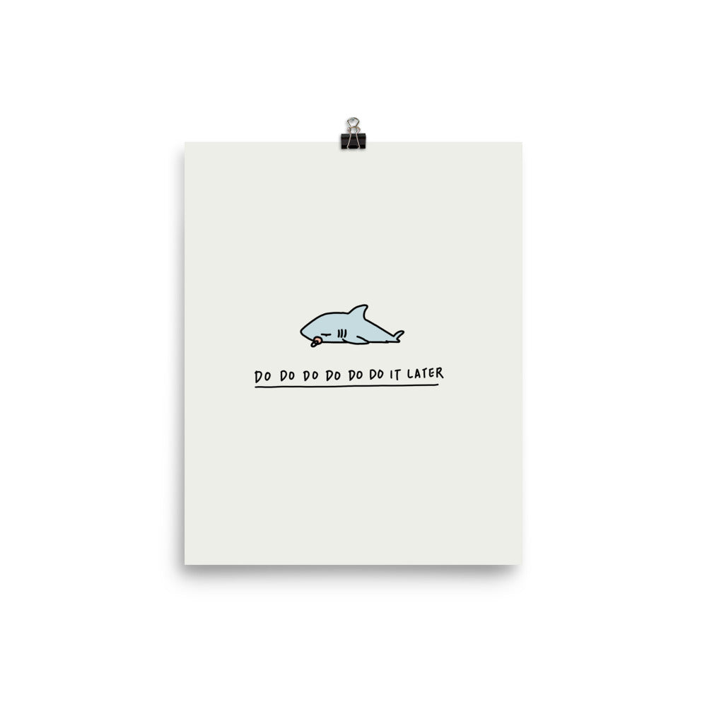 Moody Animals: Baby Shark - Art print