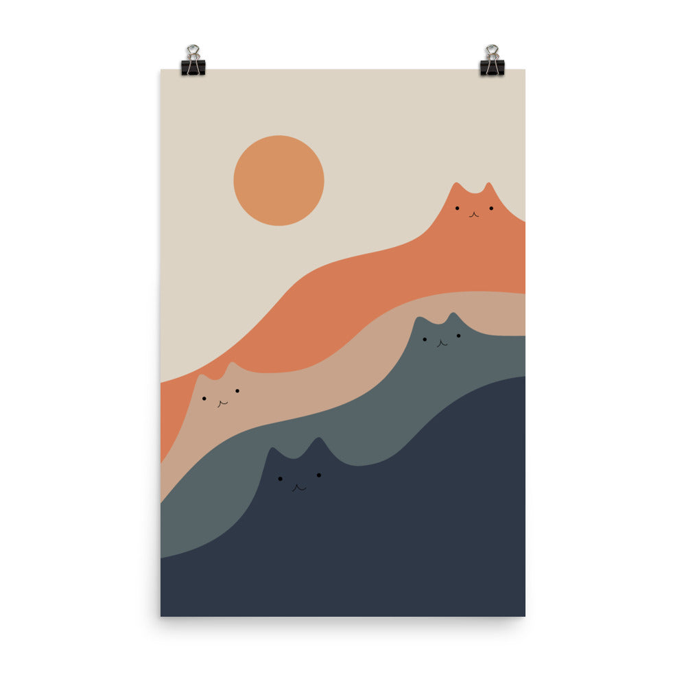 Cat Landscape 90 - Art print