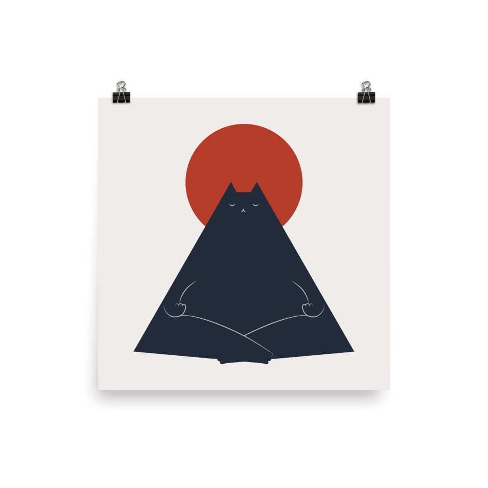 Cat Landscape 63: Meowditation - Art print