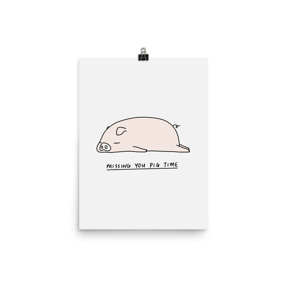 Moody Animals: Pig - Art print