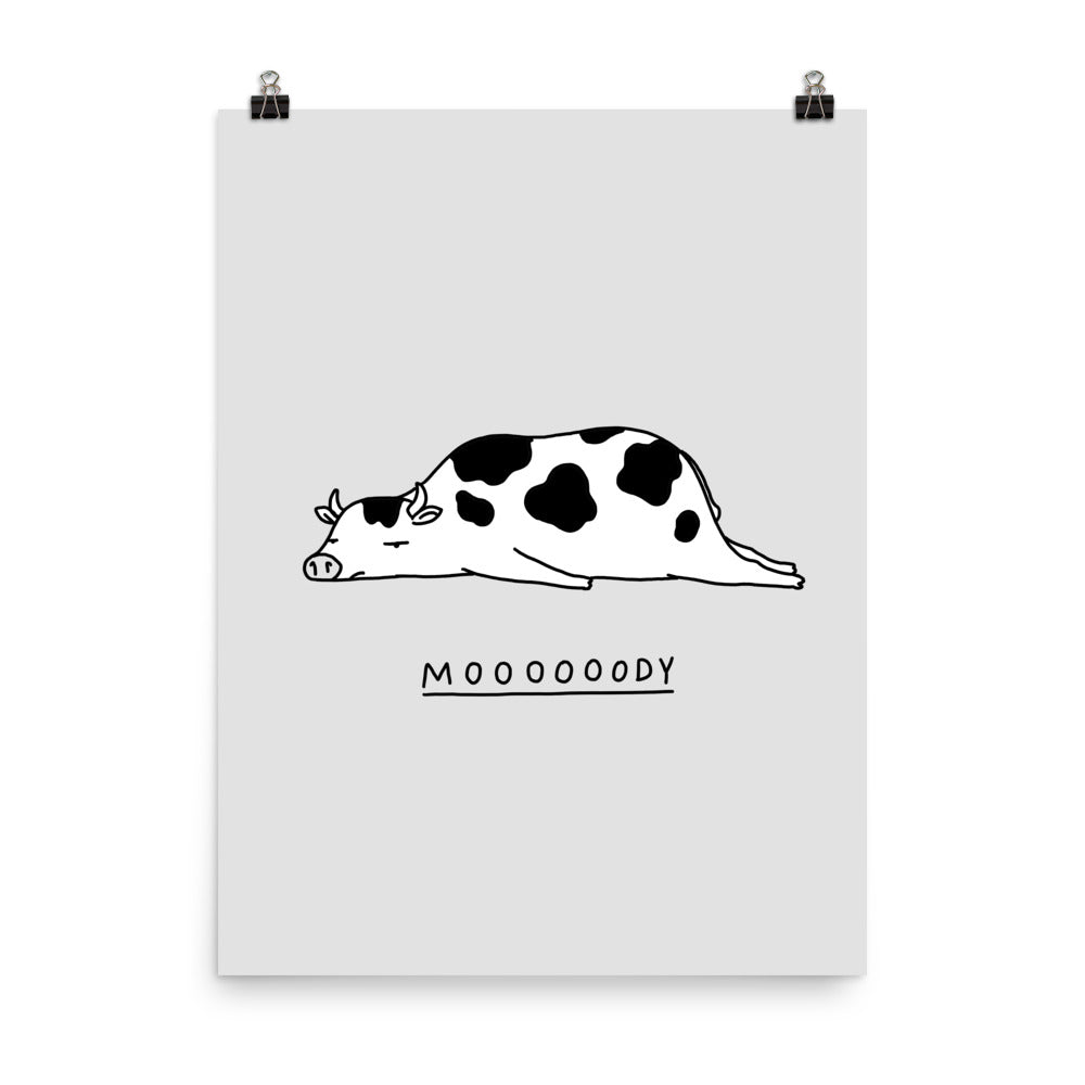 Moody Animals: Cow - Art print