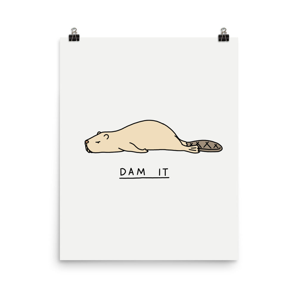 Moody Animals: Beaver - Art print