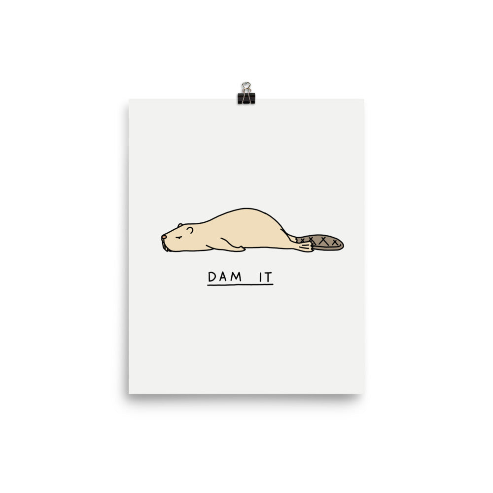 Moody Animals: Beaver - Art print