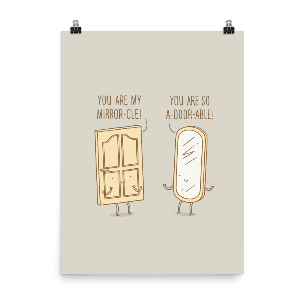 Door and Mirror - Art print