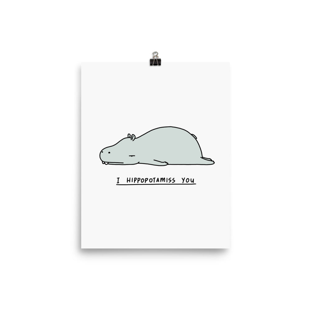 Moody Animals: Hippopotamus - Art print