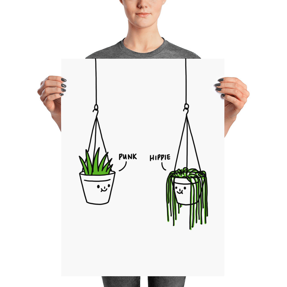Hippie and Punk 2 - Art print