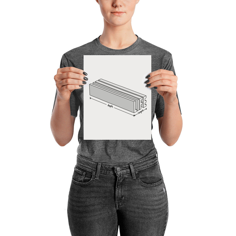 Life is short but wide - Art Print