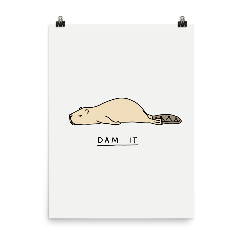 Moody Animals: Beaver - Art print