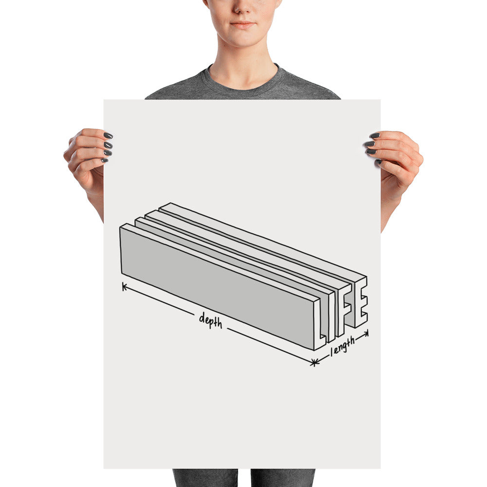 Life is short but wide - Art Print