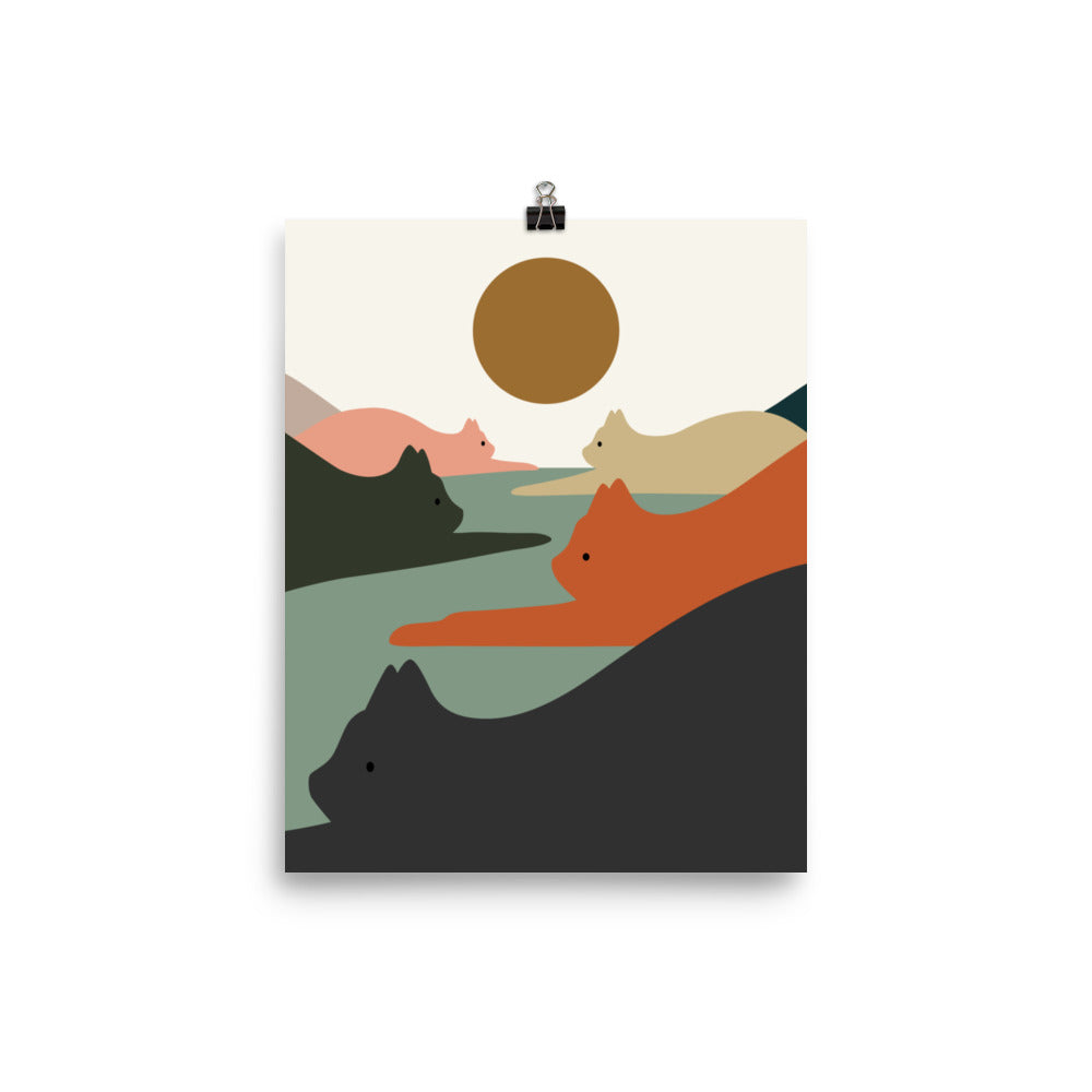 Cat Landscape 93 - Art print