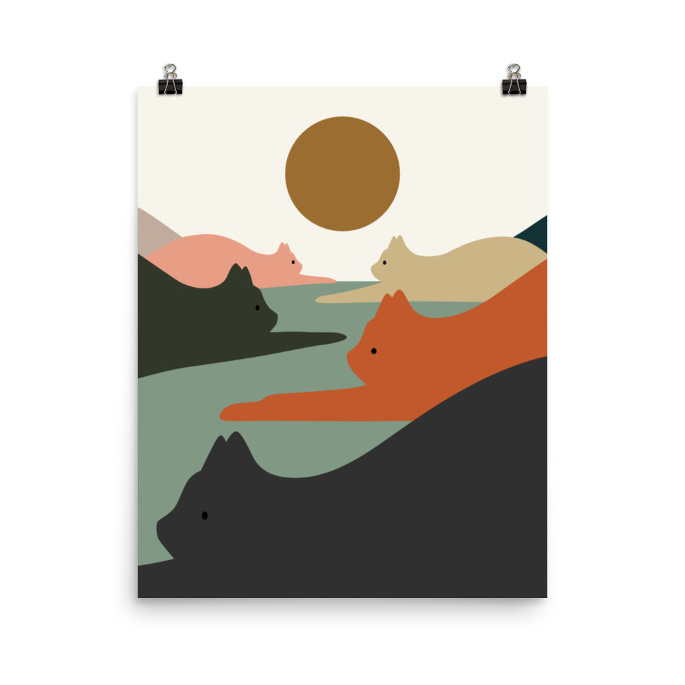 Cat Landscape 93 - Art print