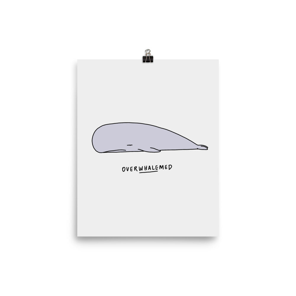 Moody Animals: Whale - Art print