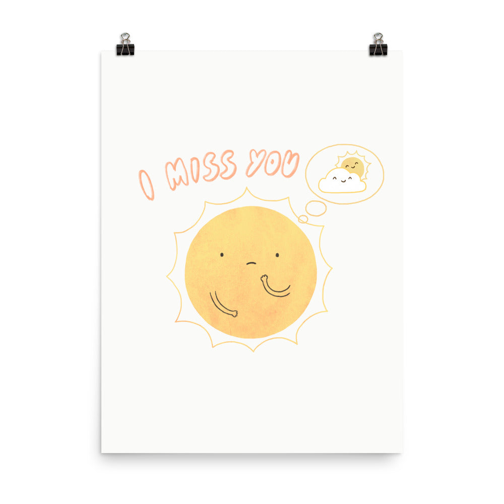 I miss you - Art print